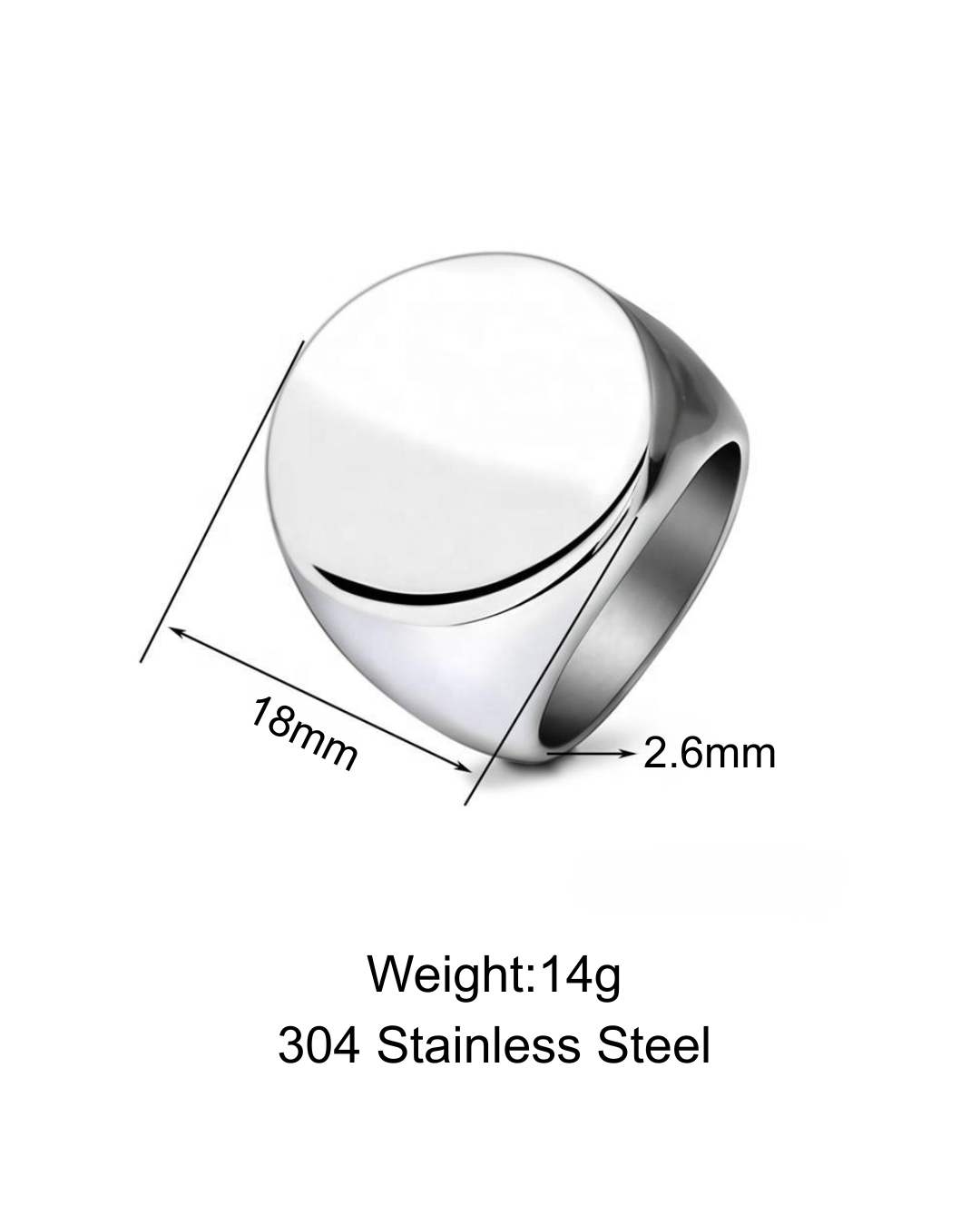 Custom Stainless Steel Signet Ring